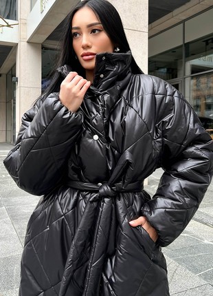 Warm coat for winter in black color2 photo