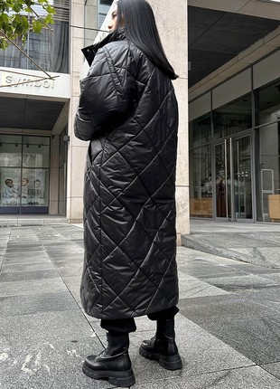 Warm coat for winter in black color5 photo