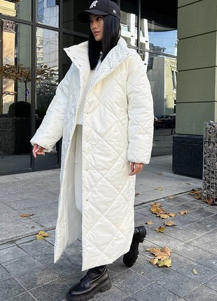 Warm coat for winter in white color5 photo