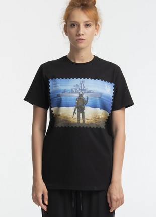 t-shirt  russian warship black