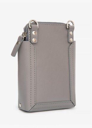 Talia leather bag in grey color3 photo
