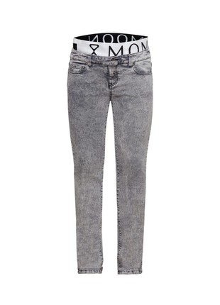 Gray skinny maternity jeans with elastic belt5 photo