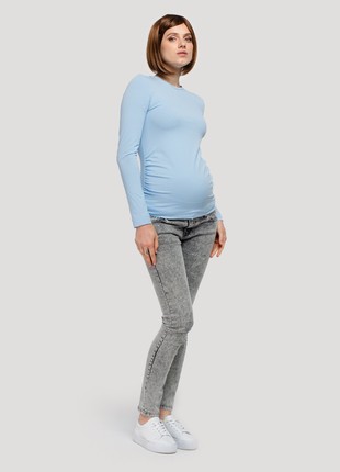 Blue maternity-friendly longsleeve3 photo
