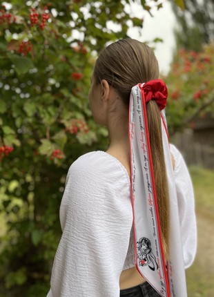 Twilly  tie "Red viburnum "  hairband from My Scarf (Twilly plus scrunchie)7 photo