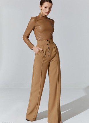 WIDE-LEG TROUSERS WITH ACCENT WAIST GEPUR3 photo