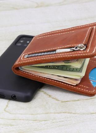 Men's leather bifold wallet with money clip3 photo
