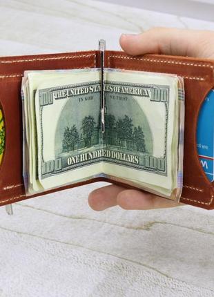 Men's leather bifold wallet with money clip7 photo