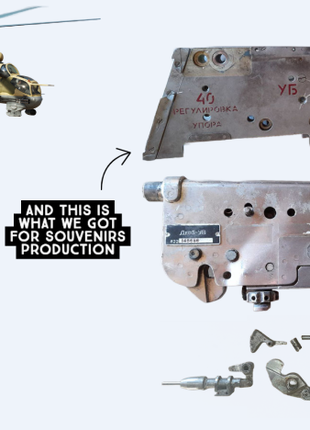 A keyring with a wreckage of a downed Russian Mi-24 helicopter6 photo