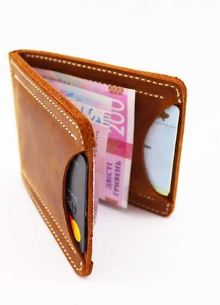 Men's leather bifold wallet with money clip1 photo