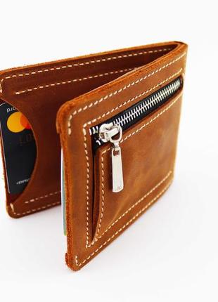 Men's leather bifold wallet with money clip2 photo