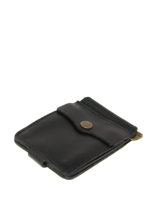 Money clip DNK Leather with small pocket black