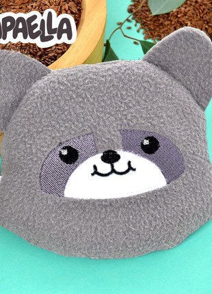 Adorable Raccoon Baby Heating Pad - Organic Flaxseed Filled, Microwavable for Soothing Comfort8 photo