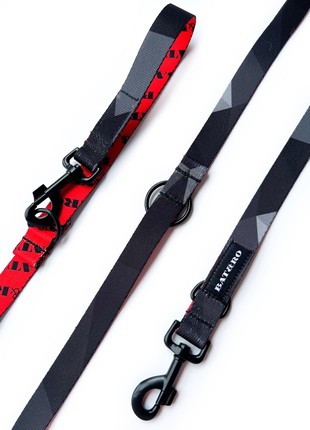 Adjustable nylon dog leash BAT&RO "Stone" 250cm (8ft)
