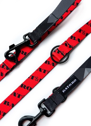 Adjustable nylon dog leash BAT&RO "Stone" 250cm (8ft)2 photo
