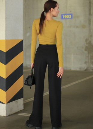 Ribbed Long Sleeve Crop Top SHTOYKO5 photo