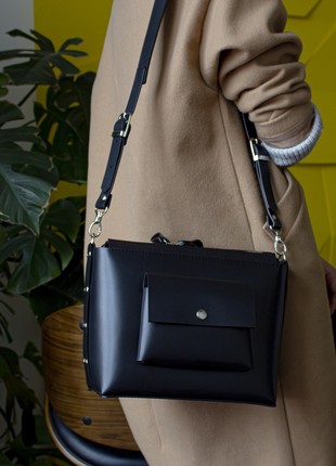 Avrora leather bag. Black color4 photo