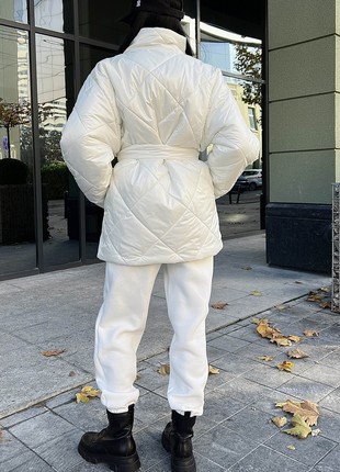 Winter white quilted jacket6 photo