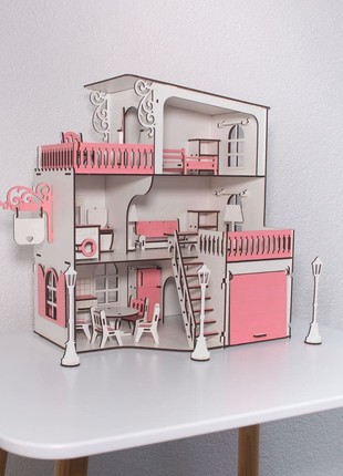 Dollhouse for LOL with garage, furniture and convertible, 3D Puzzle2 photo