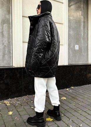 Winter black quilted jacket2 photo