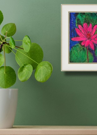 Water lilies painting. Landscape water painting. Original painting3 photo