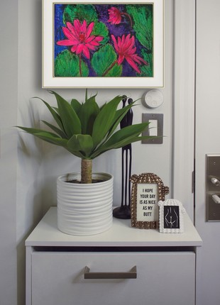 Water lilies painting. Landscape water painting. Original painting6 photo