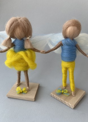 Patriotic Angel, woolen doll, home decor, angel room decor6 photo