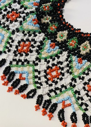 Peasant Ukrainian jewelry, folk necklace made of handmade beads, ethnic folk jewelry10 photo