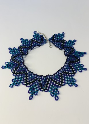 Ukrainian ornament silyanka, folk ornament for the neck, necklace made of handmade beads