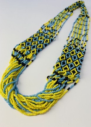 Gerdan, national Ukrainian decoration, folk necklace made of handmade beads4 photo