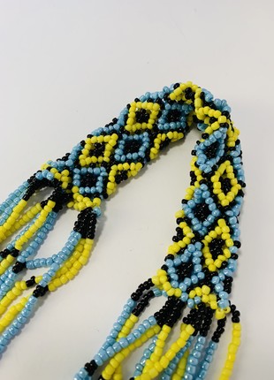 Gerdan, national Ukrainian decoration, folk necklace made of handmade beads2 photo