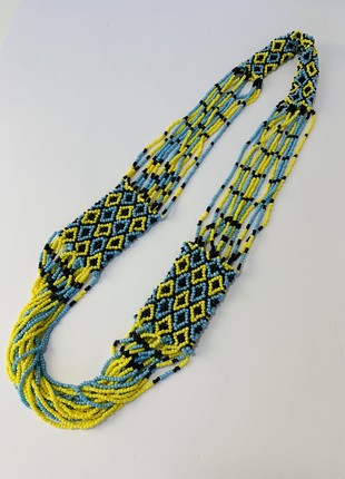Gerdan, national Ukrainian decoration, folk necklace made of handmade beads5 photo