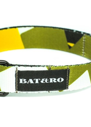 Dog collar nylon BAT&RO "Gangsta" M (40-50cm)3 photo