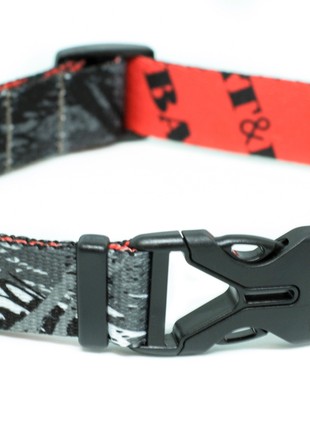 Dog collar nylon BAT&RO "Stone" M (40-50cm)2 photo