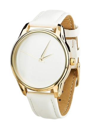Ziz clock minimalism (white, gold)1 photo