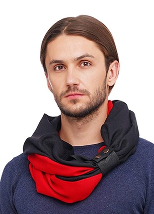 Cashmere men's stylish scarf Snood  "Ukraine" from the designer art sana2 photo