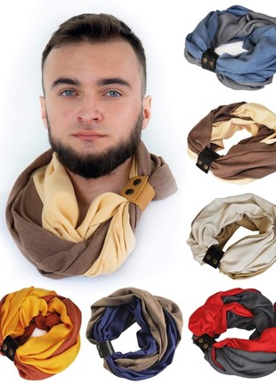 Cashmere men's stylish scarf Snood  "Ukraine" from the designer art sana8 photo