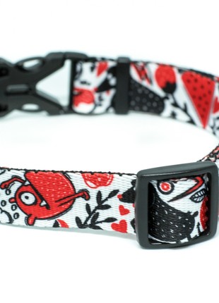 Dog collar nylon BAT&RO "Monster" S (30-40cm)3 photo