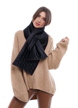 Stylish double-sided velvet scarf  grey unisex2 photo