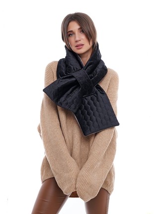 Stylish double-sided velvet scarf  grey unisex4 photo