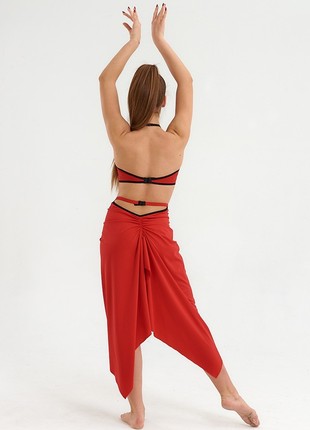 Long red skirt - a set of training clothes3 photo