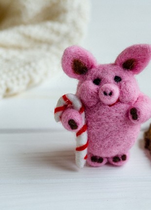 Christmas gift Felted pig3 photo