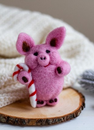 Christmas gift Felted pig