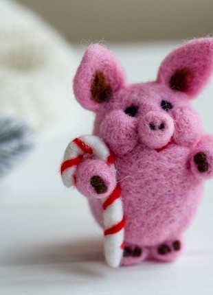 Christmas gift Felted pig2 photo