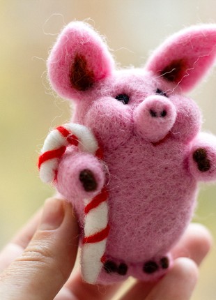 Christmas gift Felted pig8 photo