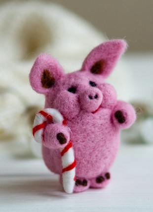 Christmas gift Felted pig6 photo