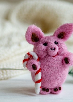 Christmas gift Felted pig4 photo