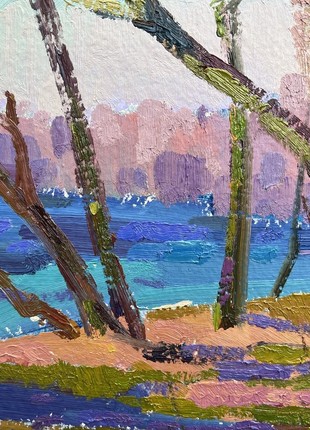 Abstract oil painting spring coast Peter Tovpev nDobr7753 photo