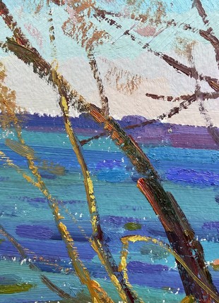 Abstract oil painting spring coast Peter Tovpev nDobr7754 photo