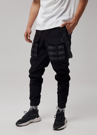 Men's cargo pants OGONPUSHKA Fasten black2 photo