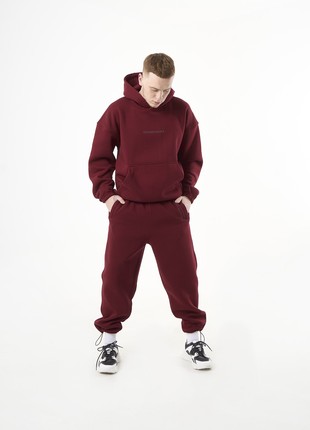Warm sports tracksuit oversized OGONPUSHKA Scale 2.1 burgundy